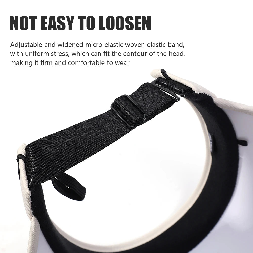 Casual Women Summer Wide Brim Sun Visor Hat Adjustable UV Protection Foldable Sport Empty Top Cap Beach Cap Sun Hat
