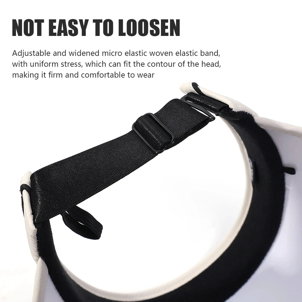Casual Women Summer Wide Brim Sun Visor Hat Adjustable UV Protection Foldable Sport Empty Top Cap Beach Cap Sun Hat